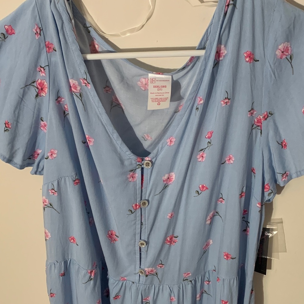 NOBO Floral Button Front Tiered Dress - Picture 2 of 2